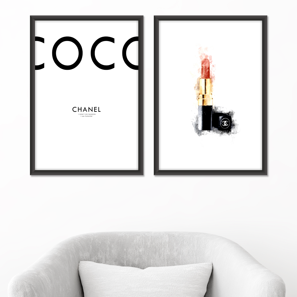 Composição de quadros I'm Fashion - Coco Chanel