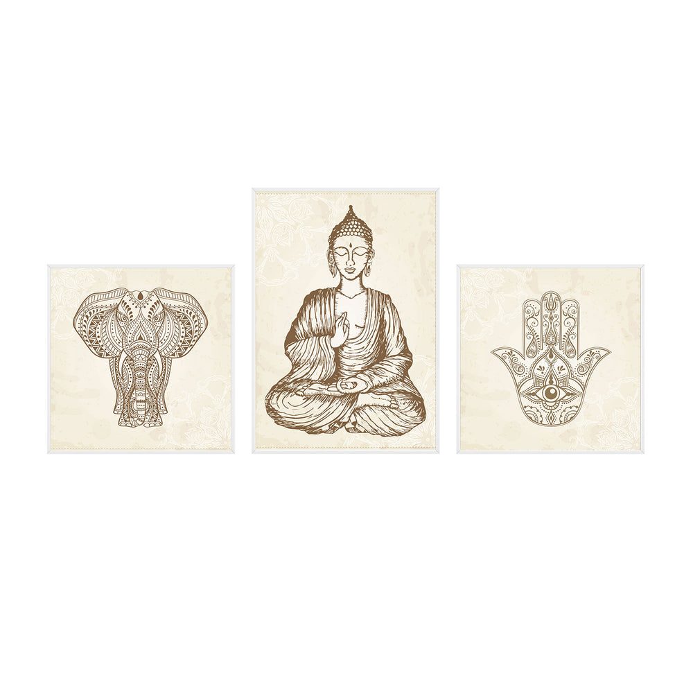 Composição de quadros Mantra Hindu