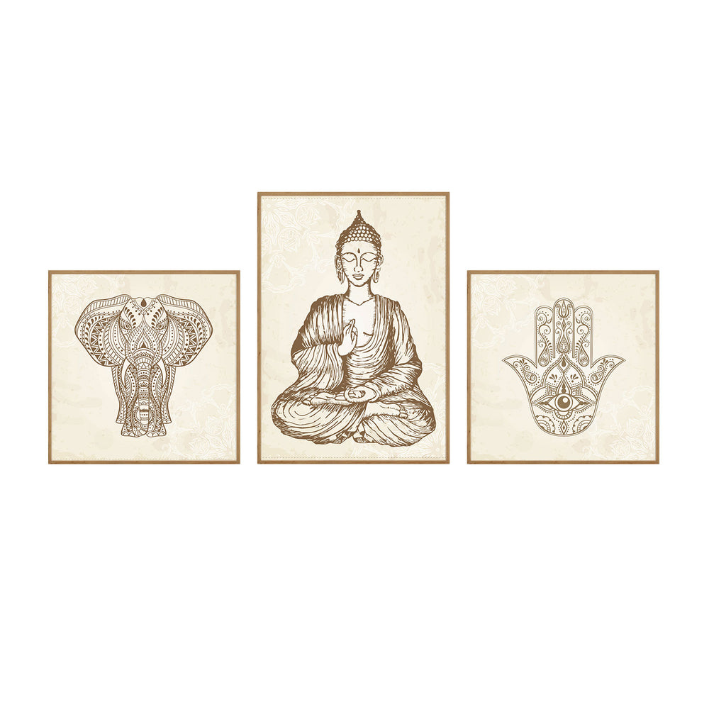 Composição de quadros Mantra Hindu
