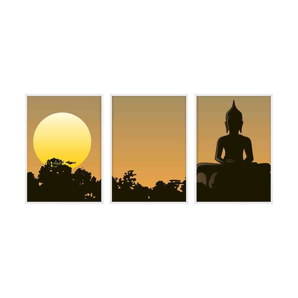 Composição de quadros Buda ao Sol