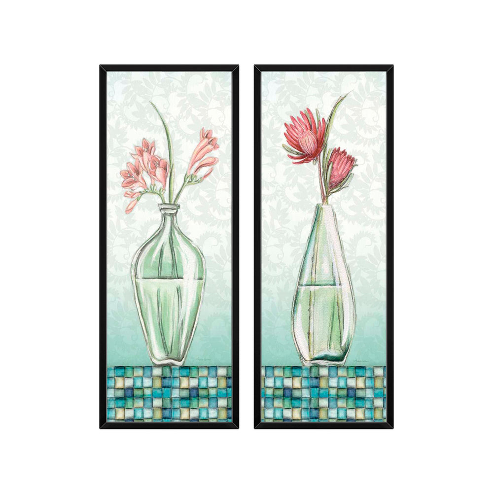 Composição de quadros Vidro de Flores