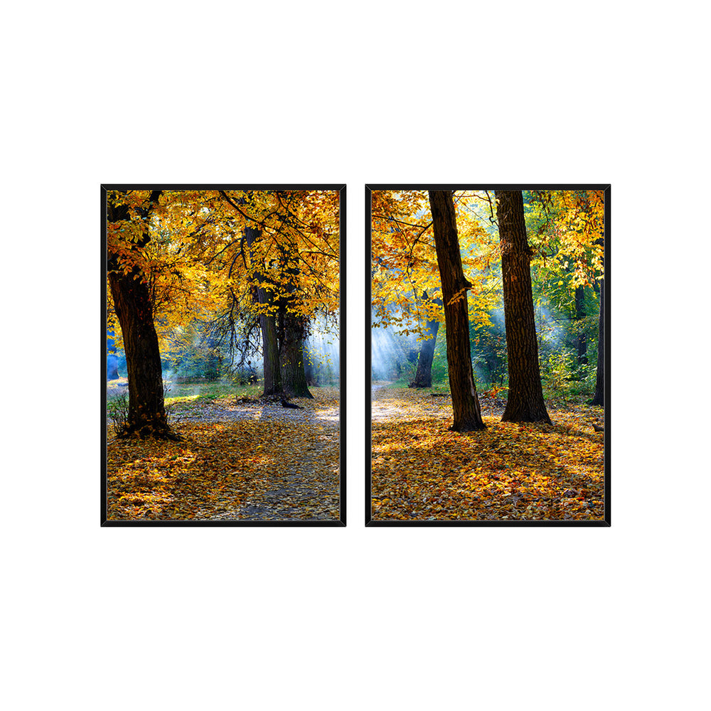 Composição de quadros Outono na Floresta