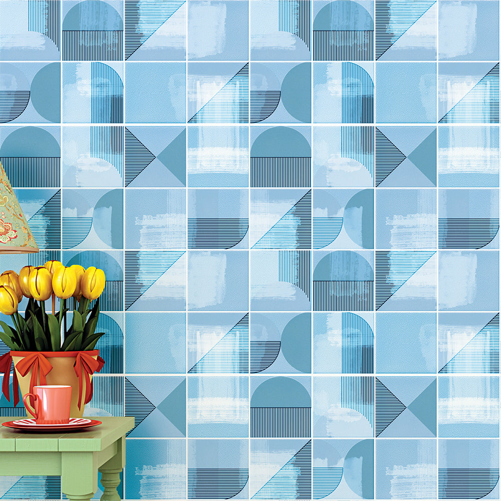 Papel de parede Azulejo Geométrico Moderno