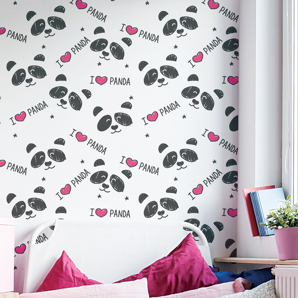 Papel de parede I Love Panda