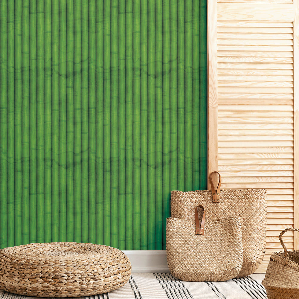 Papel de parede Bambu Verde