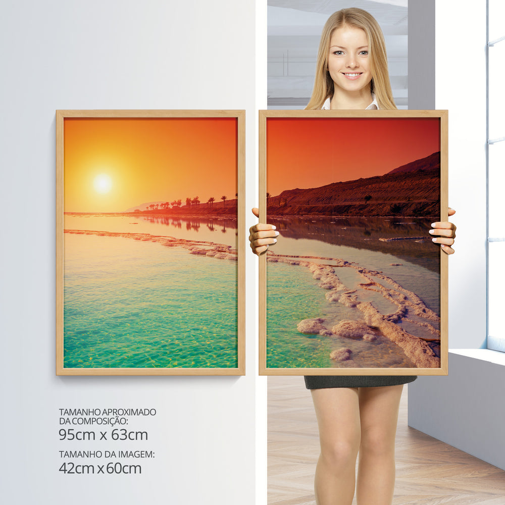 Composição de quadros Águas cristalinas & Pôr do Sol