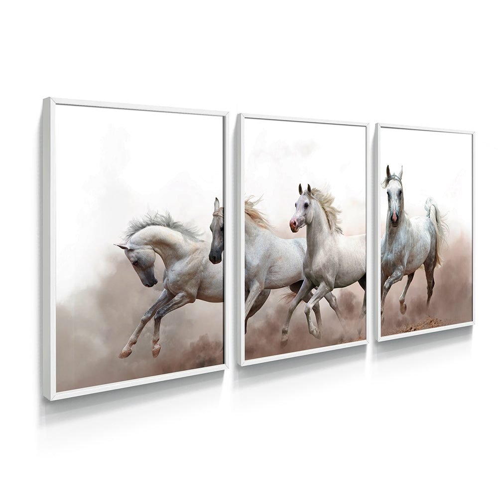 Composição de quadros Cavalos 3 - Emoldurado