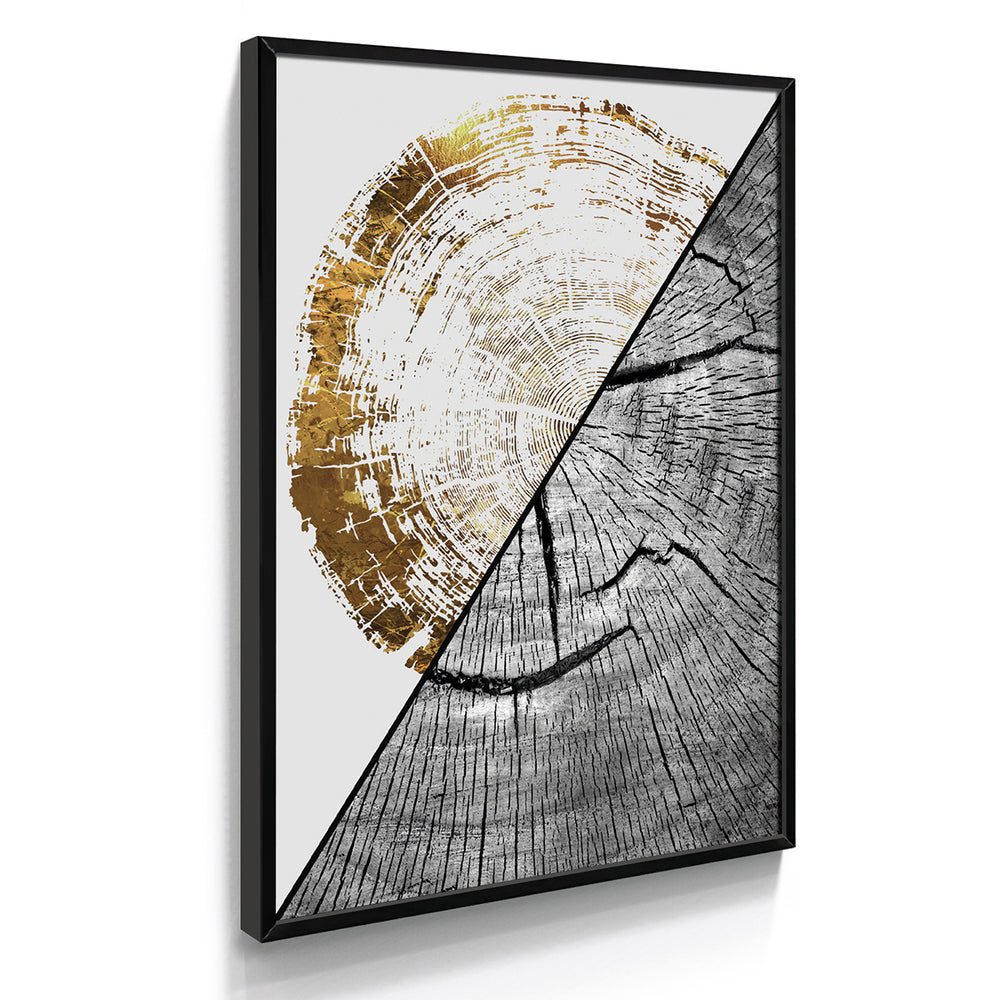 Quadro Abstrato Preto & Dourado