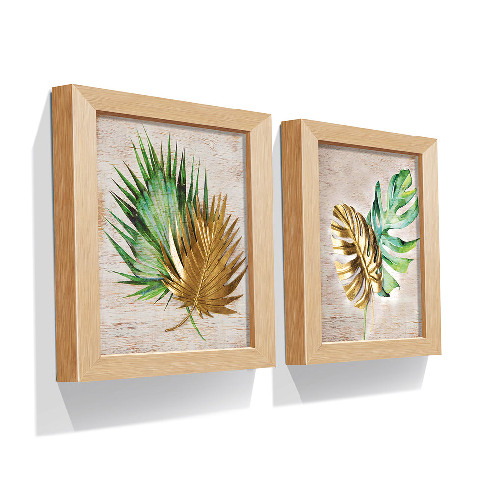 Composição de quadros Folhas de Palmeira e Costela de Adão