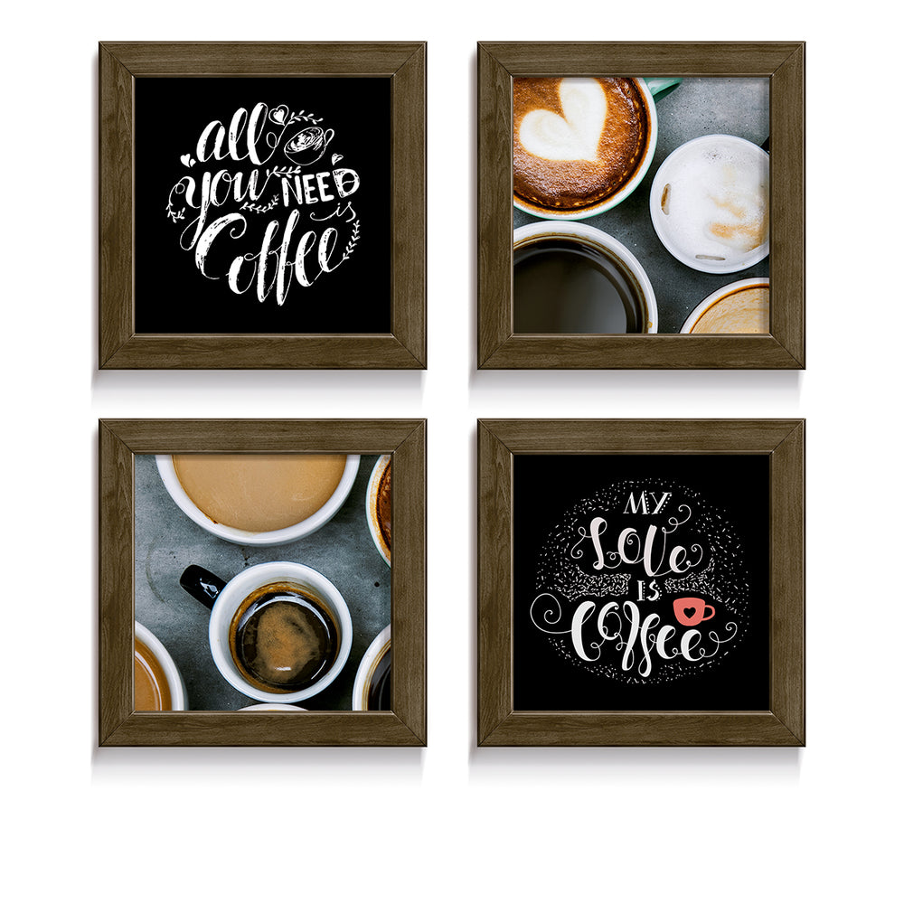 Composição de quadros All You Need is Coffee