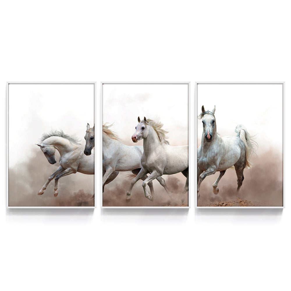 Composição de quadros Cavalos 3 - Emoldurado