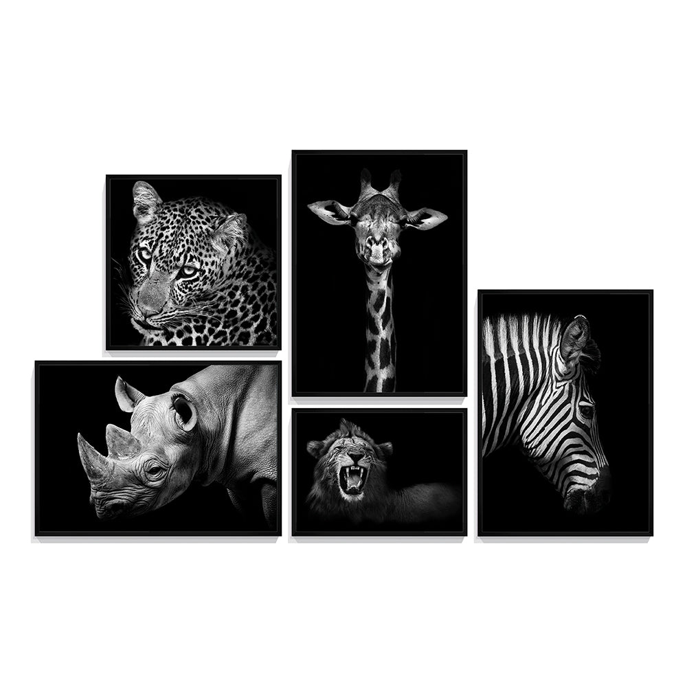 Composição de quadros Animais África
