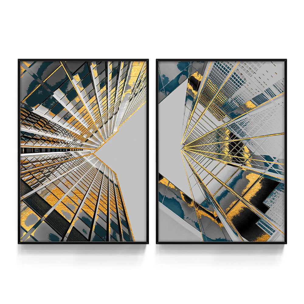 Composição de quadros Duo Arranha-céu