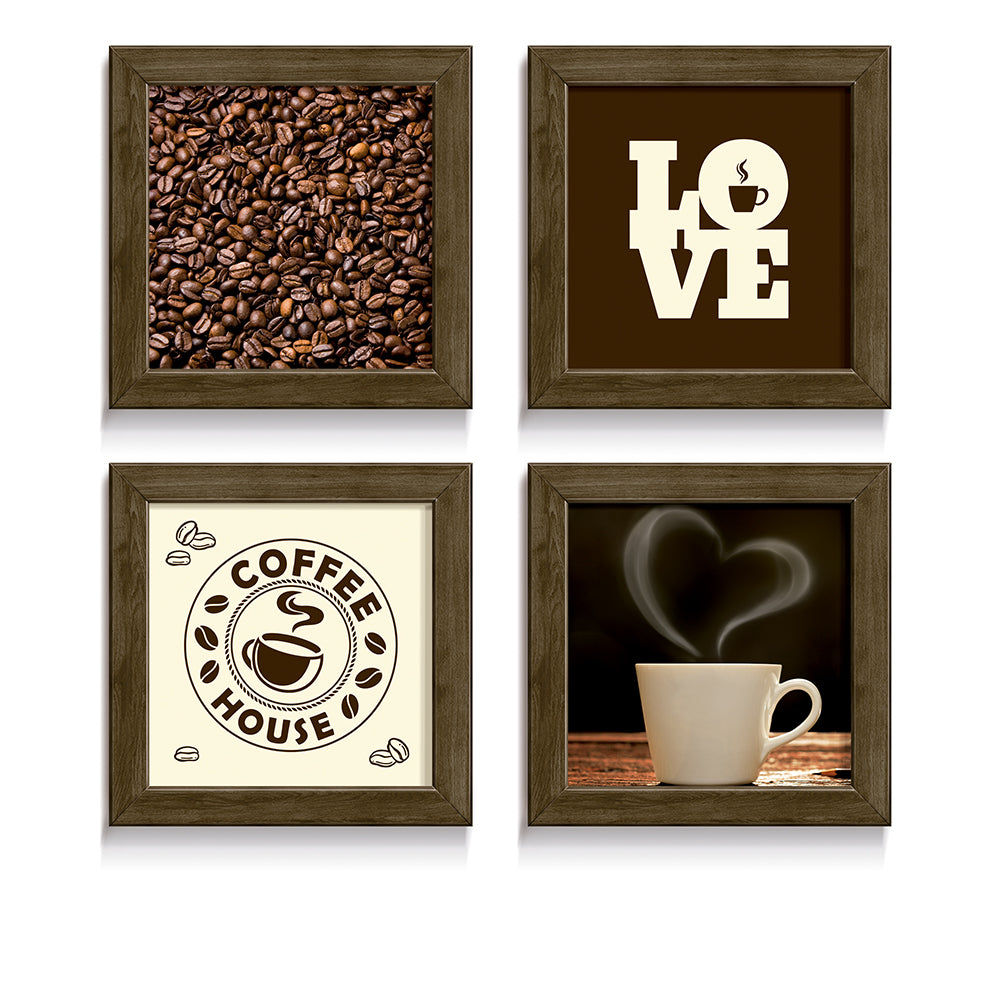Composição de quadros Love Coffee House