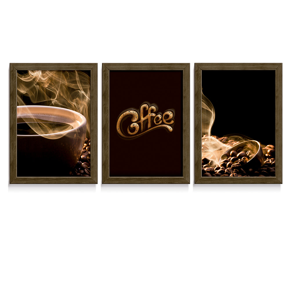 Composição de quadros Hot Coffee Trio 2
