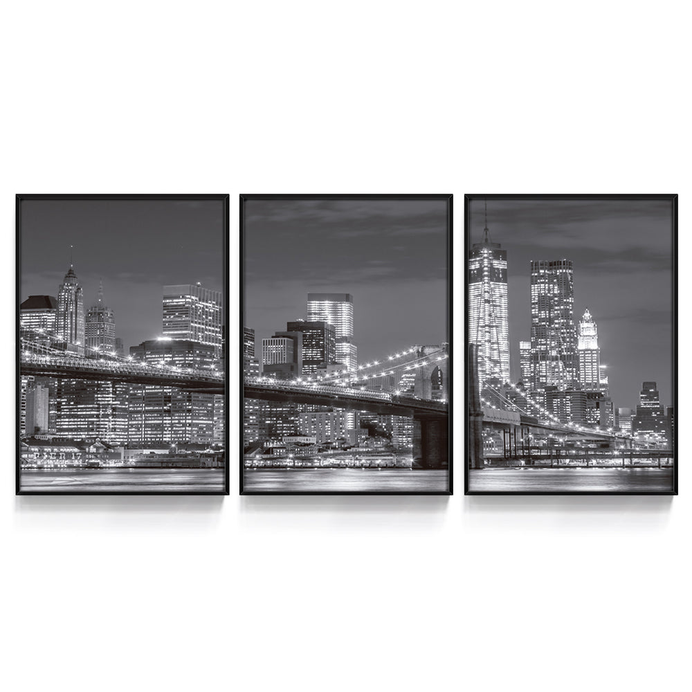 Composição de quadros Ponte Manhattan - Emoldurado
