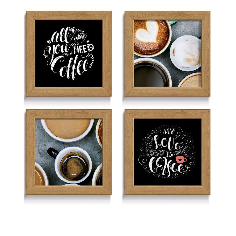 Composição de quadros All You Need is Coffee
