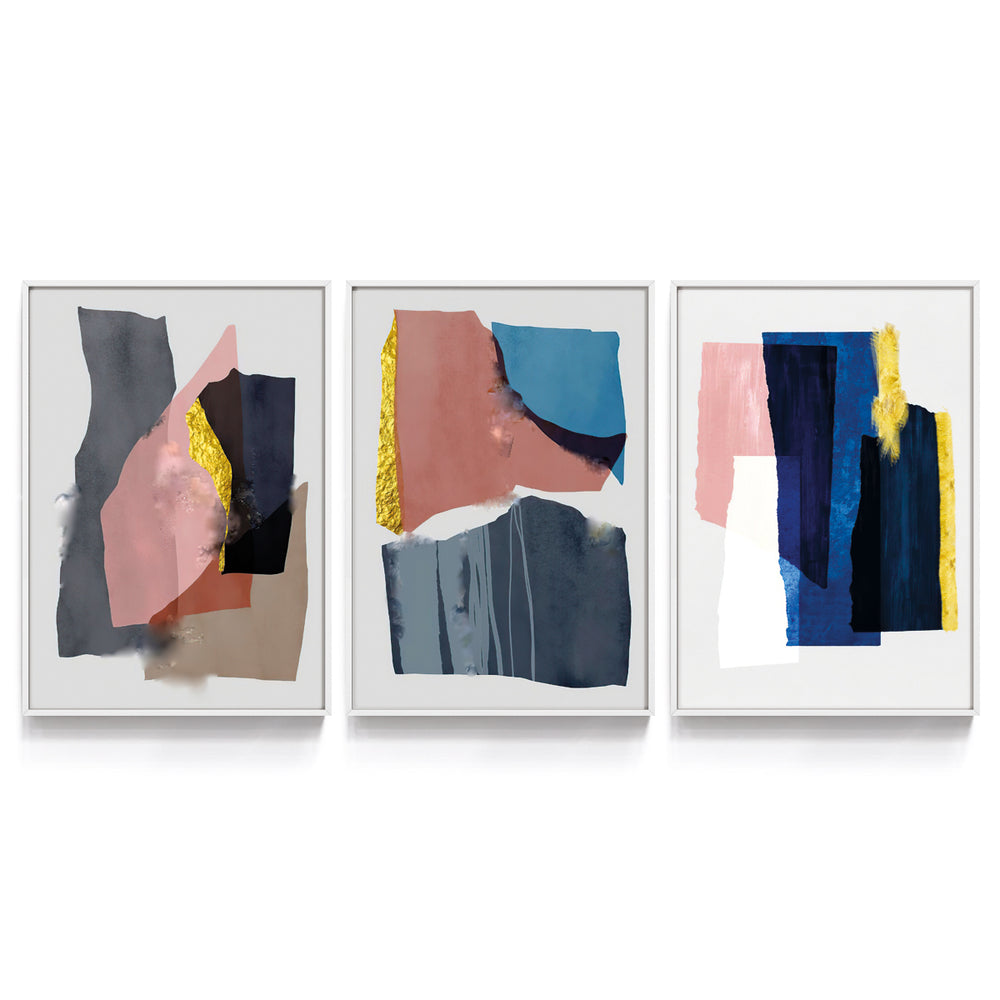 Composição de quadros Abstrato Colors Trio