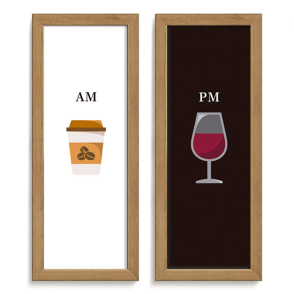Composição de quadros Café & Vinho