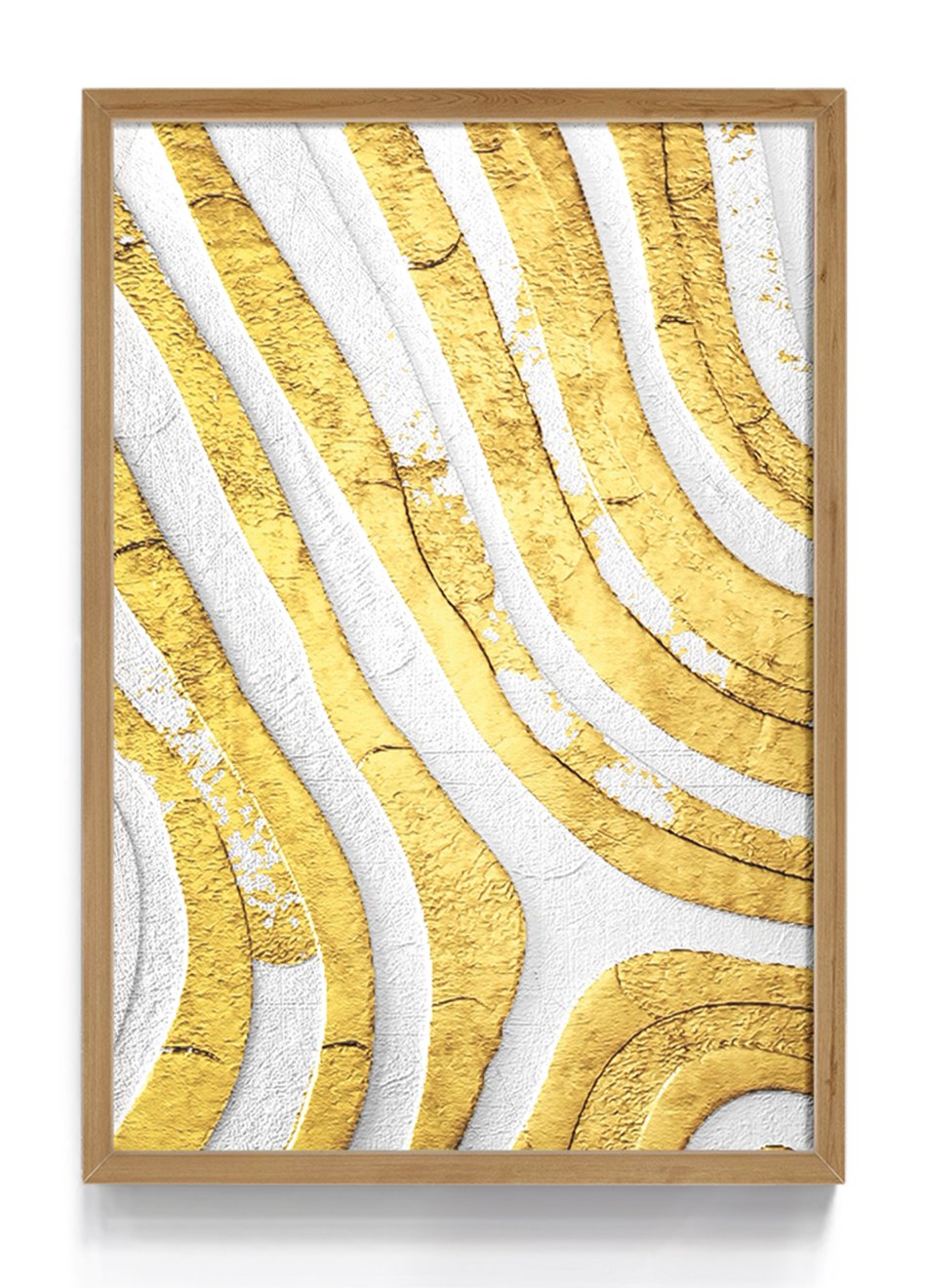 Quadro Textura Branca & Dourada 4