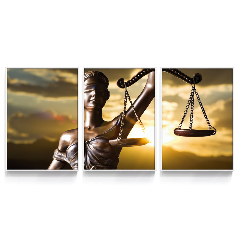 Composição de quadros Deusa da Justiça 1 - Emoldurado