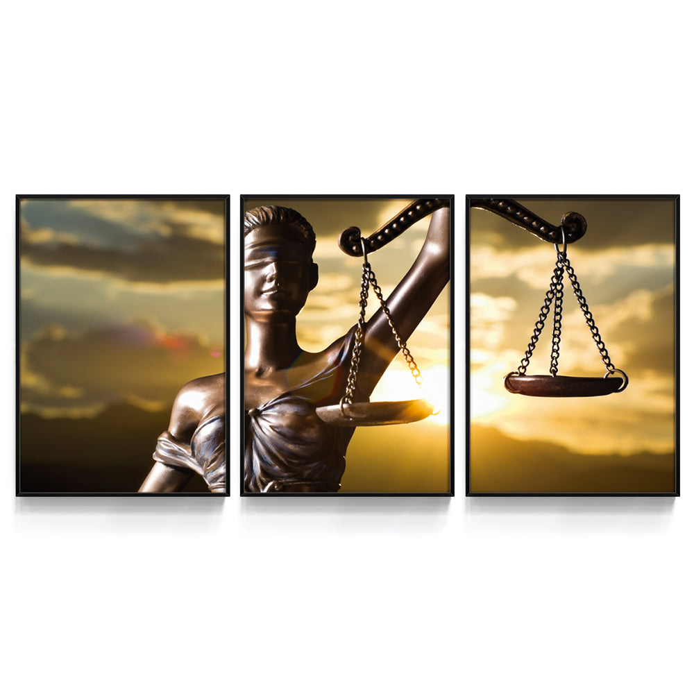 Composição de quadros Deusa da Justiça 1 - Emoldurado