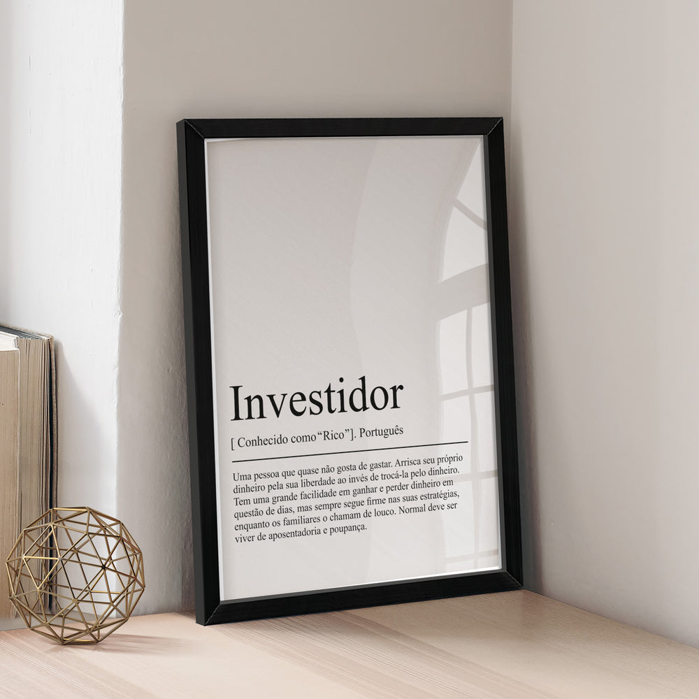 Quadro Significado de Investidor - Dicionário