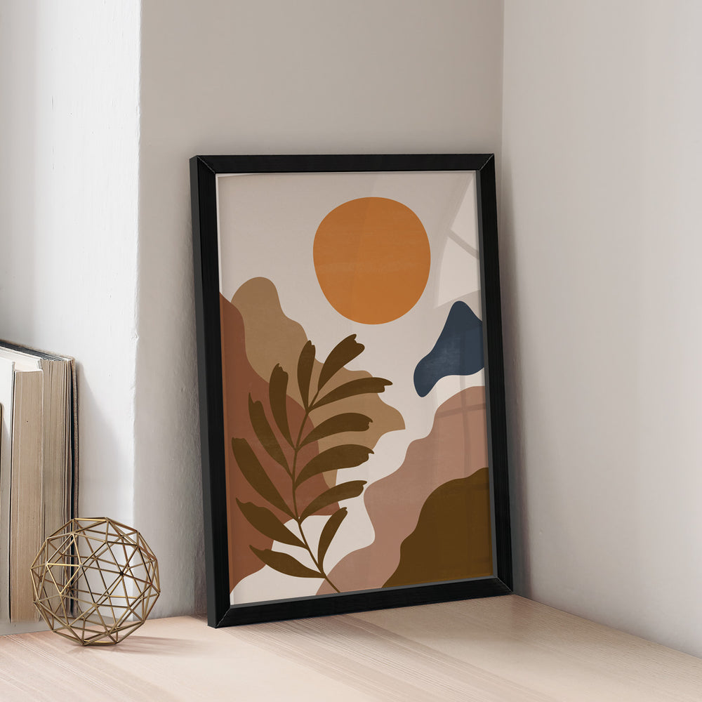 Quadro Boho Terracota Montanhas