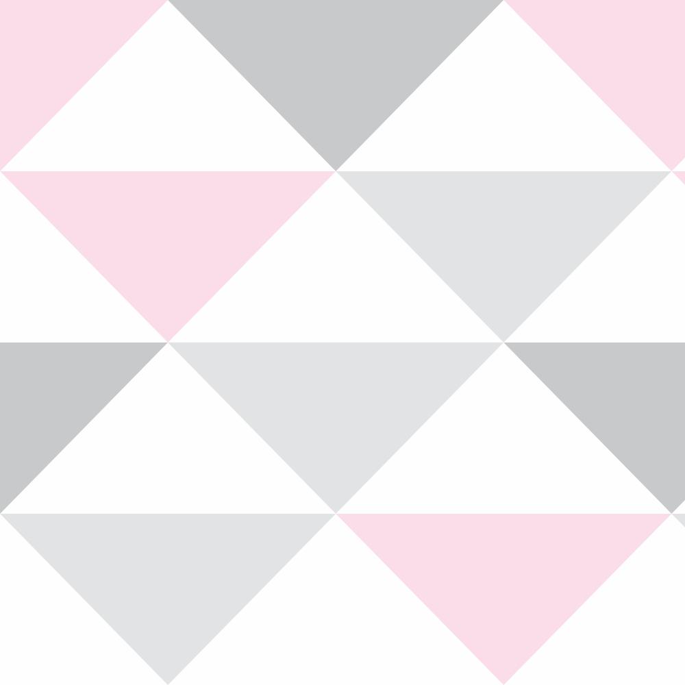 Papel de parede Triângulos Cinza e Rosa 5