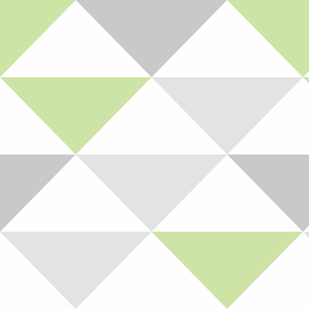 Papel de parede Triângulos Cinza e Verde 2