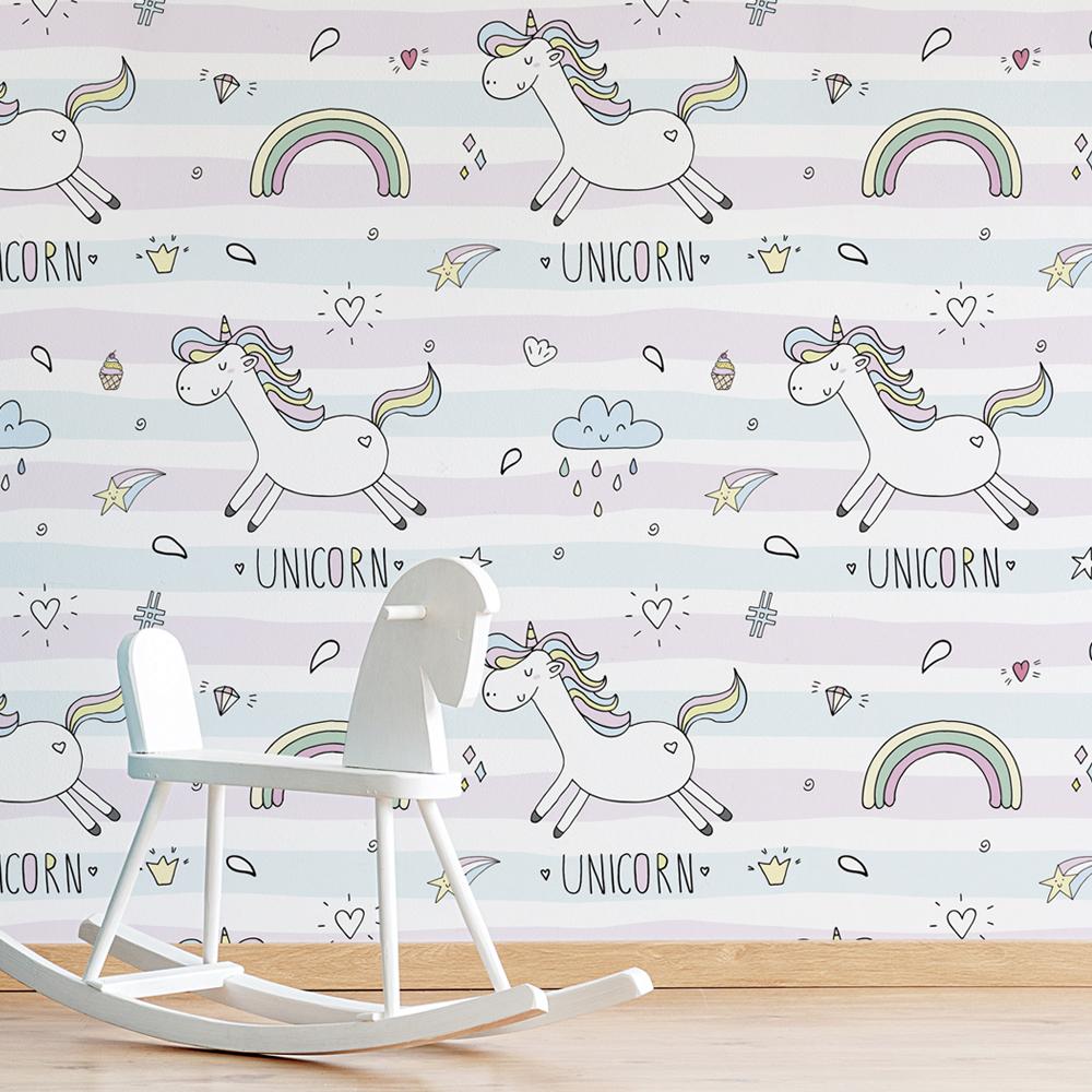 Papel de parede Happy Unicorn