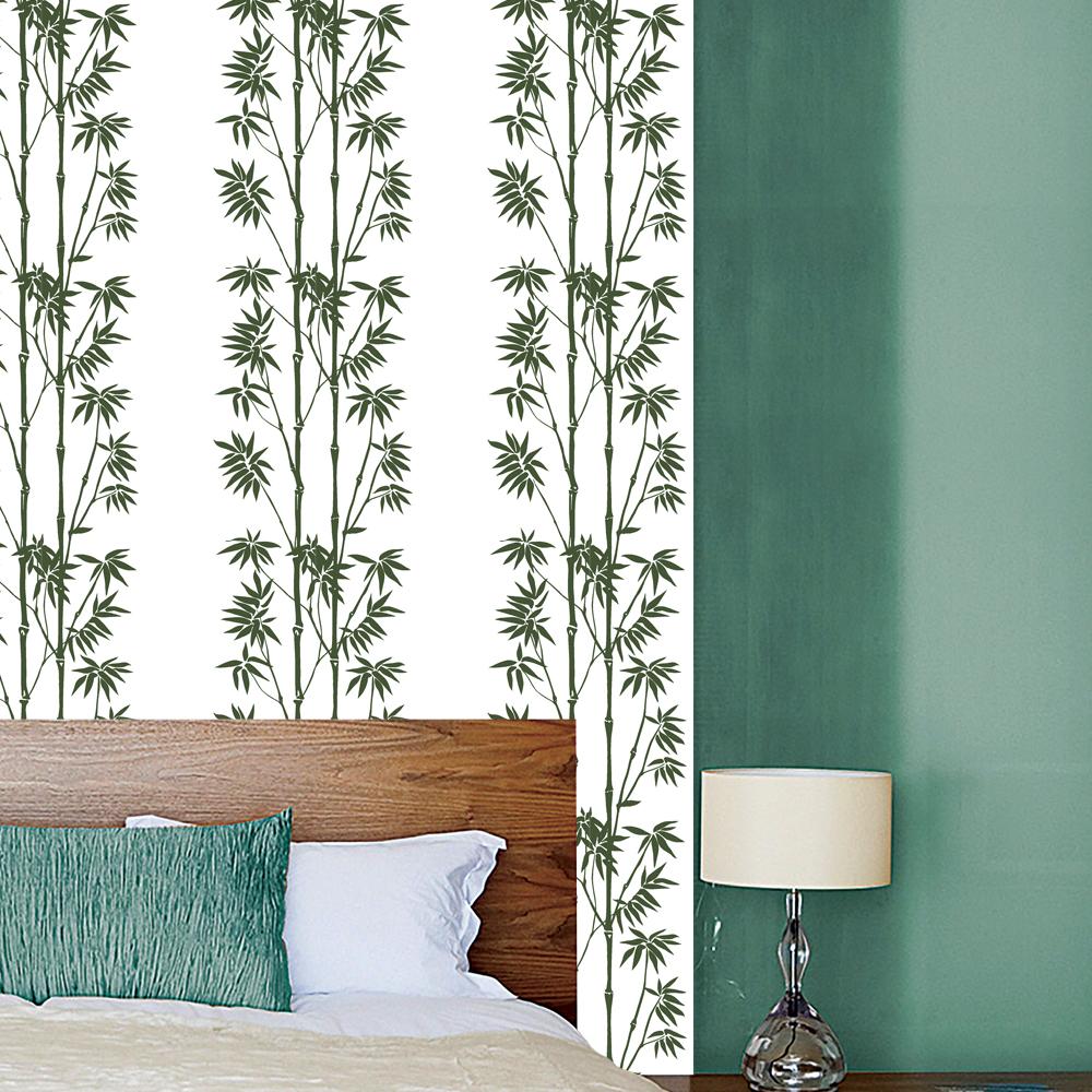 Papel de parede Folha de Bambu Verde