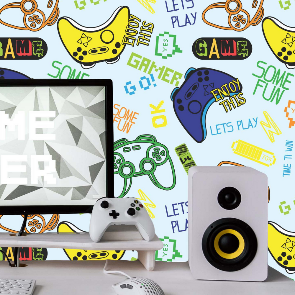 Papel de parede Console Play Game Azul