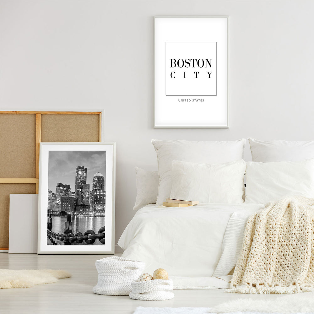 Composição de quadros Boston City P&B