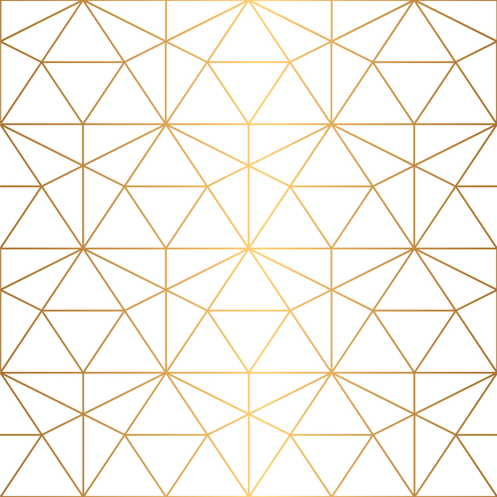 Papel de Parede Adesivo Linha Geométrica Dourada