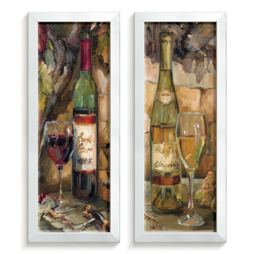 Composição de quadros Vinho Tinto e Vinho Branco 3