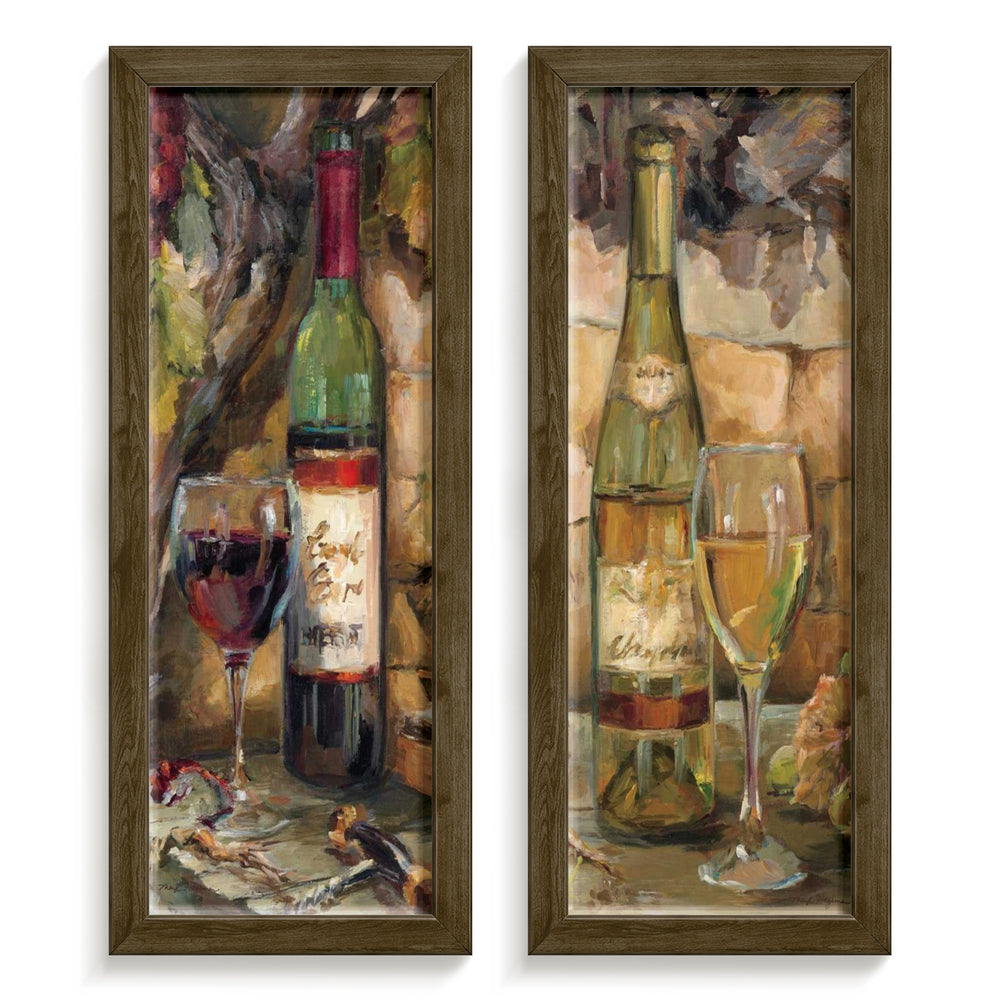 Composição de quadros Vinho Tinto e Vinho Branco 3