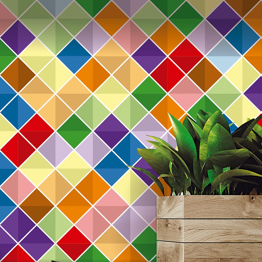 Papel de parede Pastilha Colorida 1