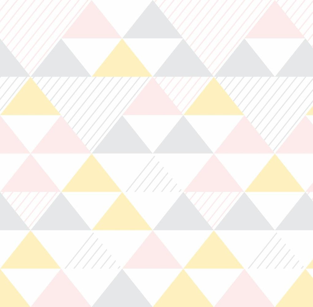 Papel de parede Triângulos Listrados Coloridos 4
