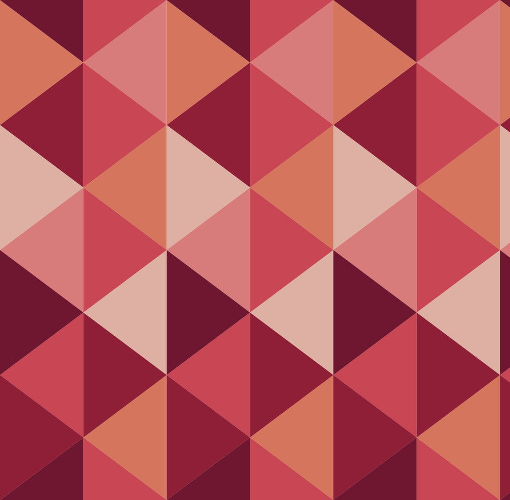 Papel de parede Geométrico Triângulo Rosa