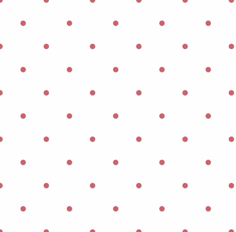 Papel de parede Geométrico Branco Bolinhas Rosa