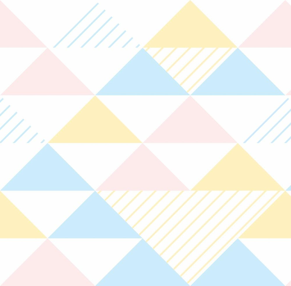 Papel de parede Triângulos Geométricos com Listras 3