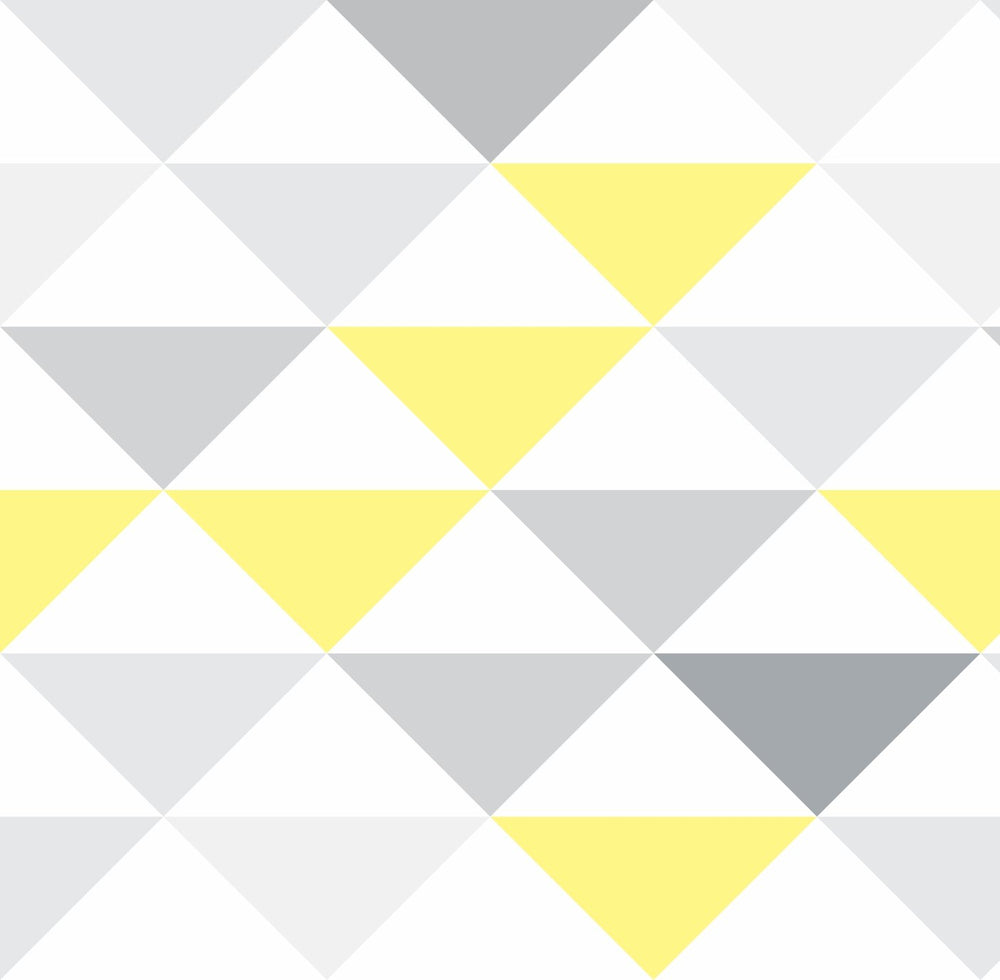 Papel de parede Triângulos Cinza e Amarelo 1