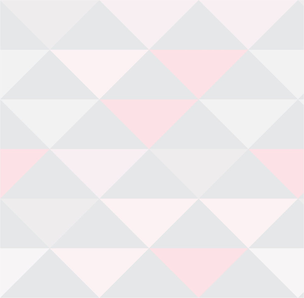 Papel de parede Triângulos Geométricos Rosa