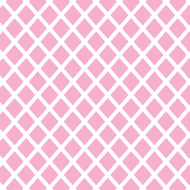 Papel de parede Geométrico Triângulo Rosa Linha Branca
