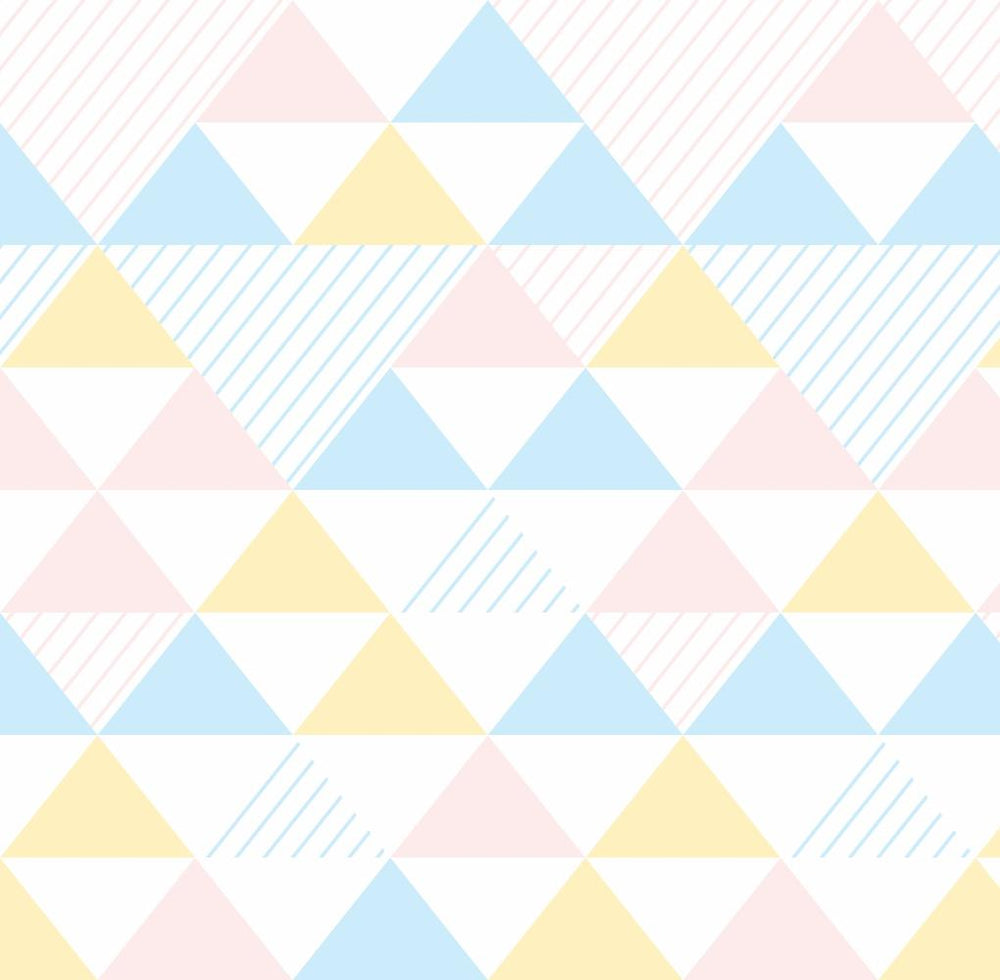 Papel de parede Triângulos Listrados Coloridos 3