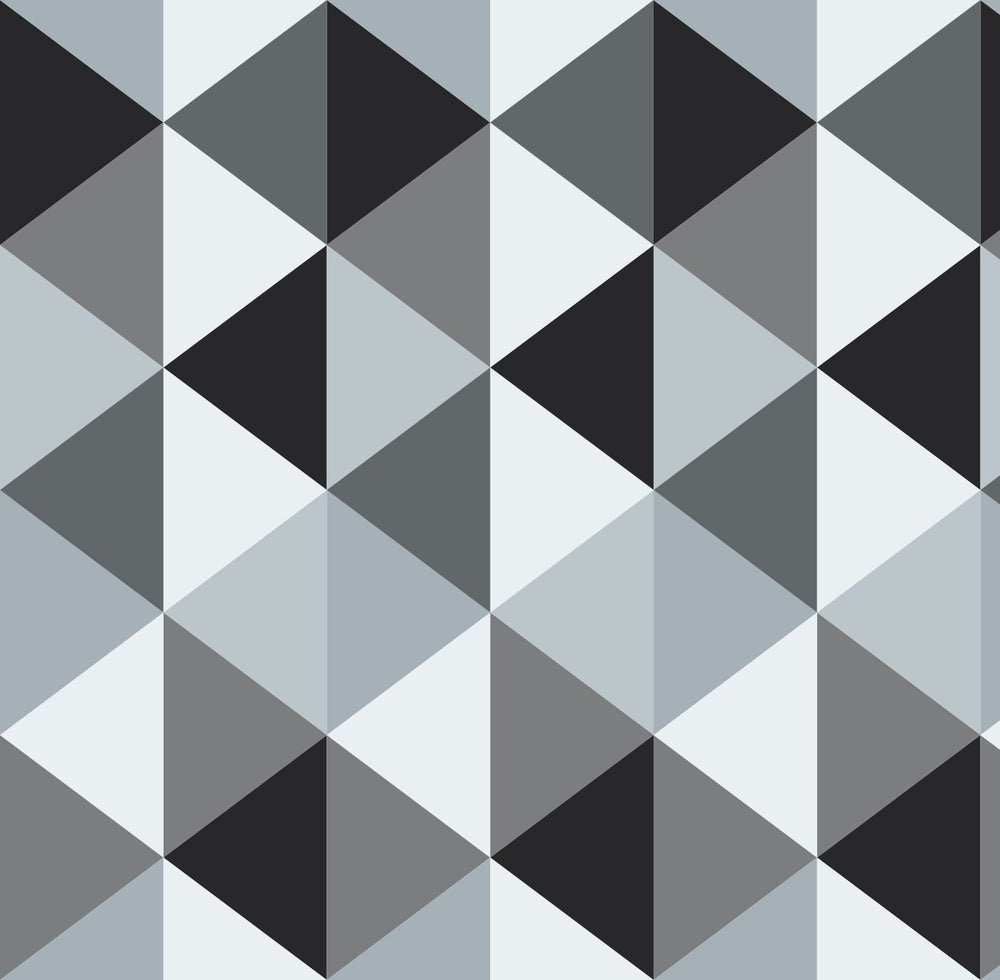 Papel de parede Triângulos Preto e Branco