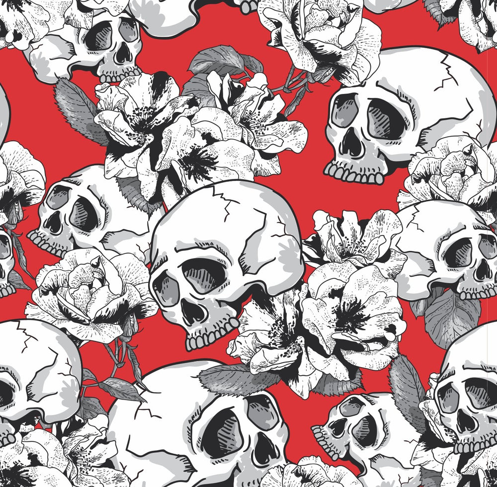 Papel de parede Skull Vermelha