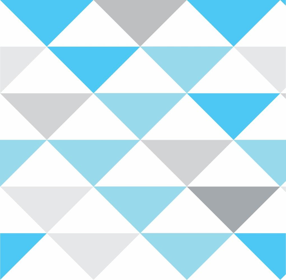 Papel de parede Triângulos Cinza e Azul 4