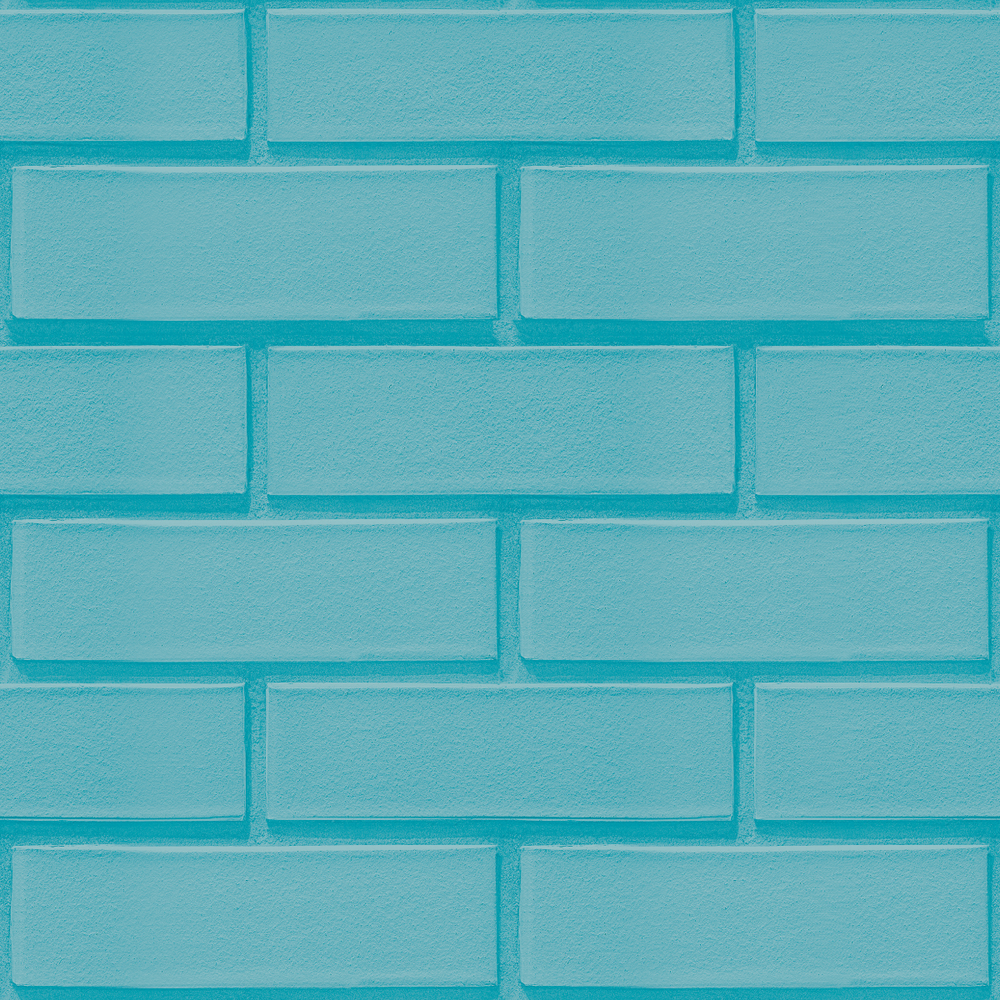 Papel de parede Tijolo Azul Piscina